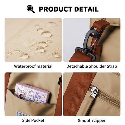 Custom Logo Waterproof Duffel Bag Travel Bag Outdoor for Woman Gym Bags Sports Yoga Handbags for Girl
