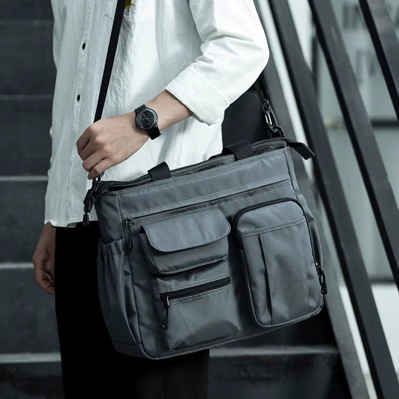 MOYYI Crossbody Bags for Men Business Laptop Messenger Bag Multi-Pocket Shoulder Bags