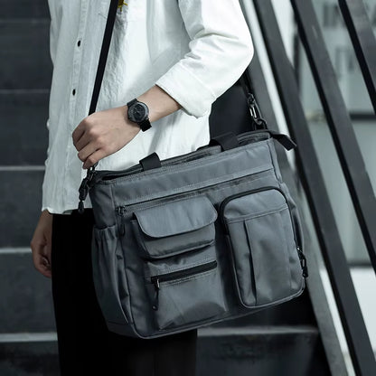 MOYYI Crossbody Bags for Men Business Laptop Messenger Bag Multi-Pocket Shoulder Bags