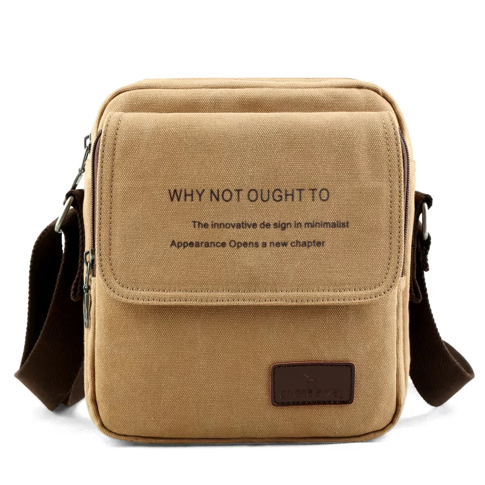 Bike Messenger Shoulder Bags for Men Outdoor Vintage Canvas Crossbody Bags