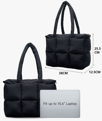 Fashion Soft Puffer Lady Shoulder Bags Winter Cotton Padded Women Quilted Sling Tote Puffer Bag