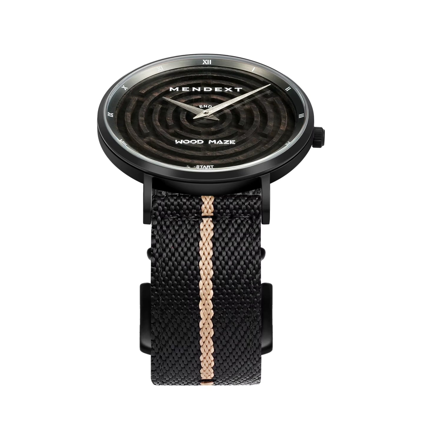 Black Myth Maze Game Sapphire Crystal 316L Stainless Steel Quality Quartz Movt Wooden Men Watch Muti-Color Hemp Rope Wrist Watch