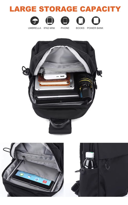 MOYYI Waterproof Crossbody Bags for Men Chest Bag Travel Sports Sling Bags