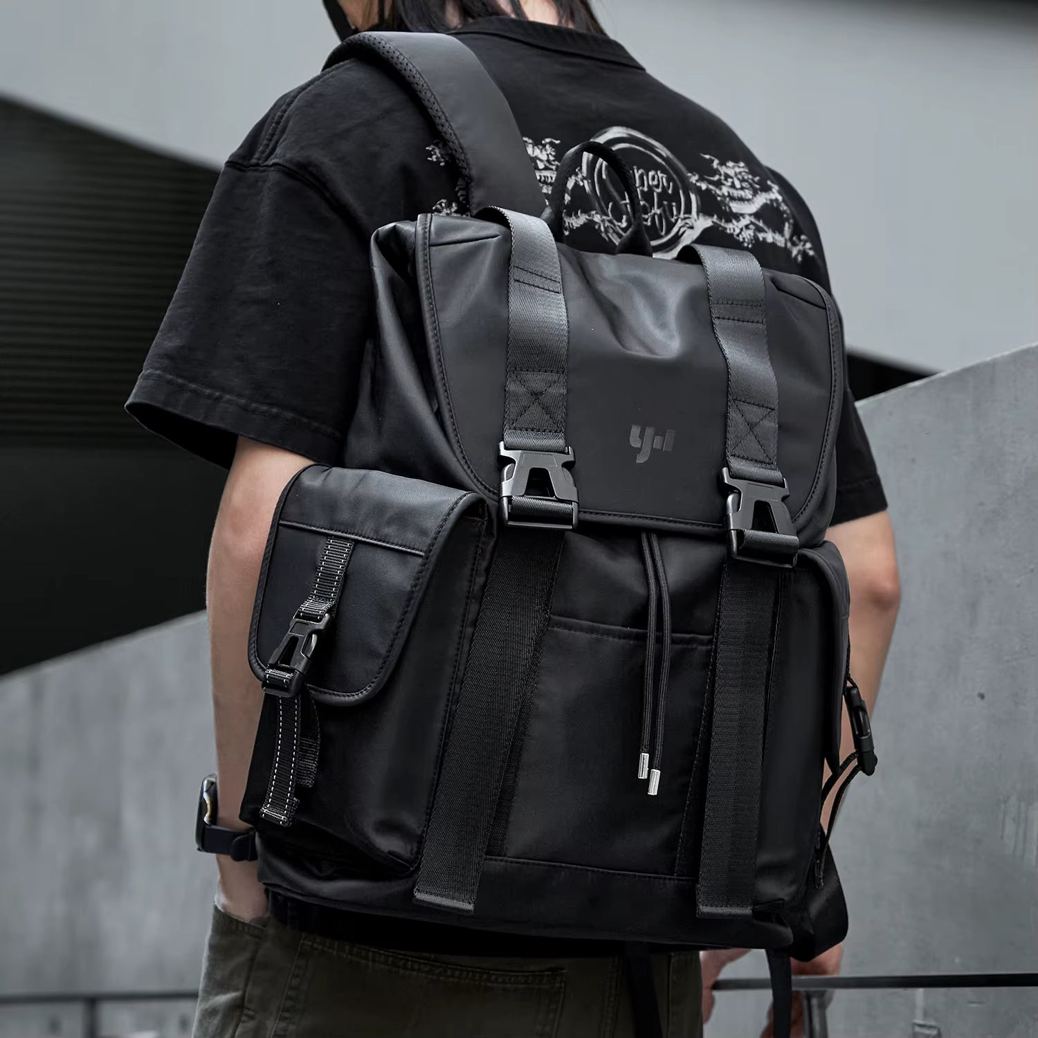 Large Capacity Men'S Backpack Flip Travel Backpack Fit 17 Inch Laptop Backpack Bags