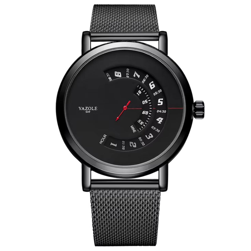 Top Ranking Leisure Spinning Rotate Windows Metal Steel Mens Quartz Watch Waterproof Custom Wristwatches Relojes Wholesale