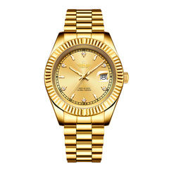 Luxury Men'S Business Wristwatch Waterproof Calendar Stainless Steel Quartz Watch Customized Logo for Men