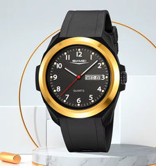 SKMEI Stainless Steel Circle Plastic Strap Men Large Case Wholesale Factory Customize Your Logo Analog Watch for Men