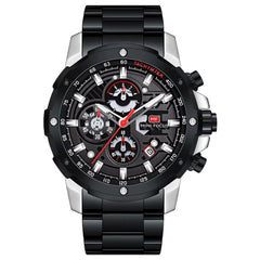 MINI FOCUS Multi Angle Gear with Three-Dimensional Hollow Dial Men Quartz Watch Mechanical Punk