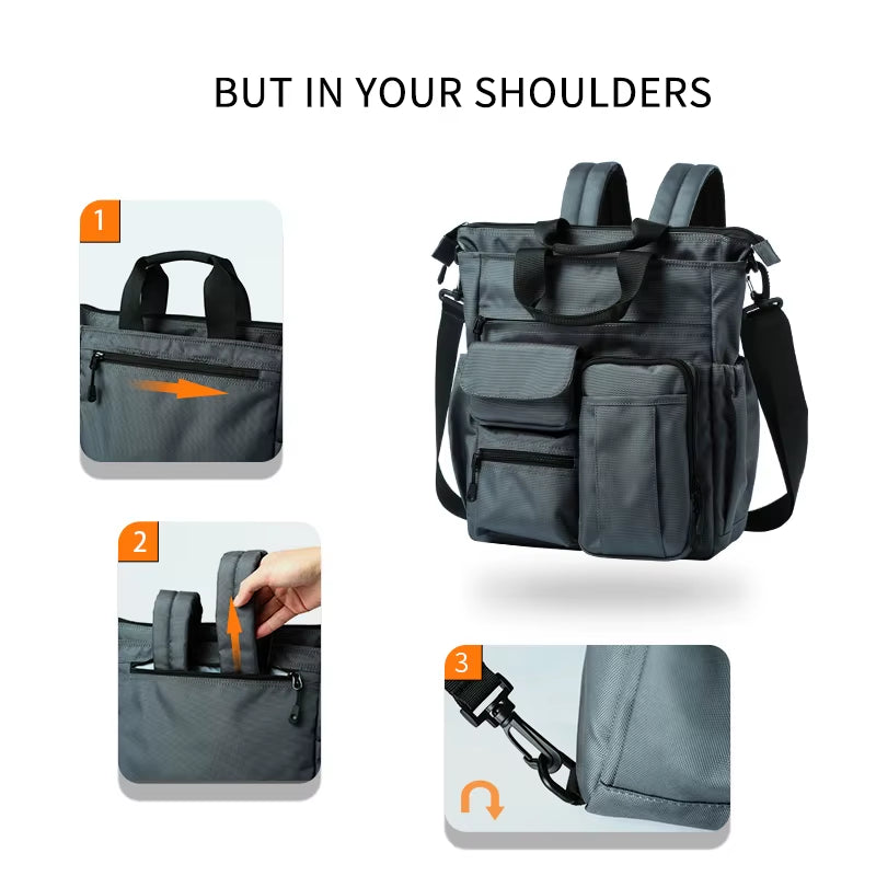 MOYYI 15.6-Inch Laptop Backpack Bags for Men Shoulder Messenger Backpack Bags