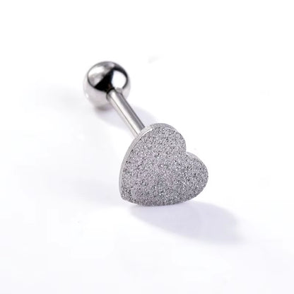 European and American Tongue Rings Fashion High Quality Stainless Steel Heart Shape Tongue Rings Jewelry
