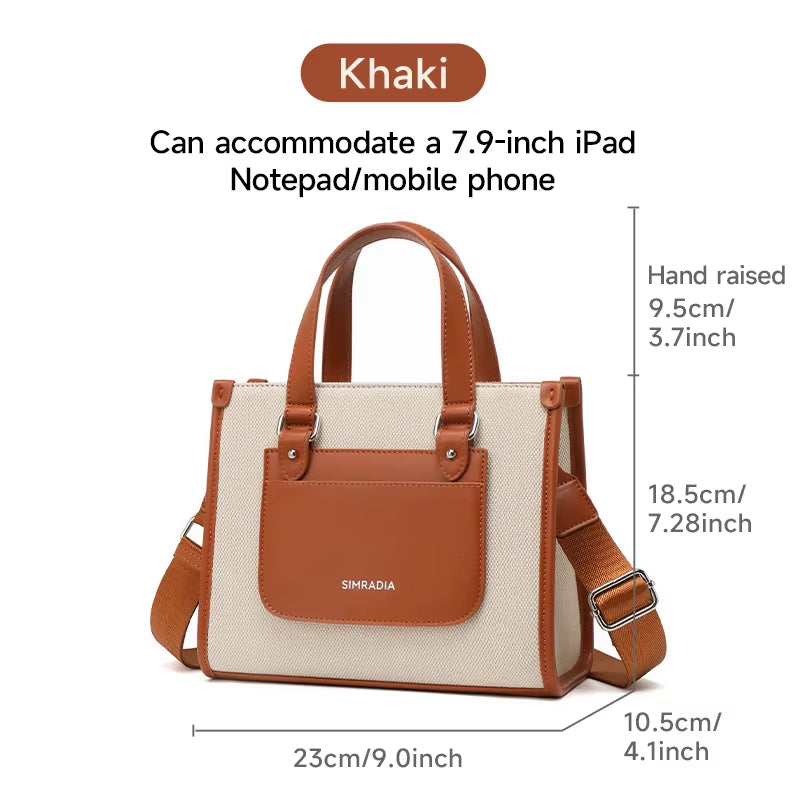 SIMRADIA Fashion Canvas Luxury Handbags Bags for Women Custom Logo Designer Bags Travel Women'S Handbags Outdoor Crossbody Bag