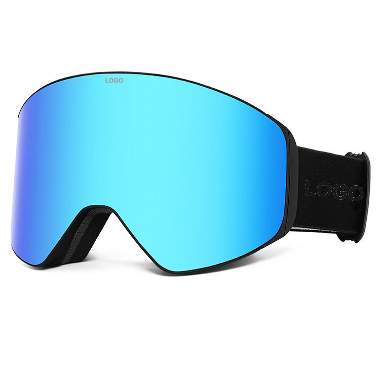 MCROONS ski goggles, blue mirror lens