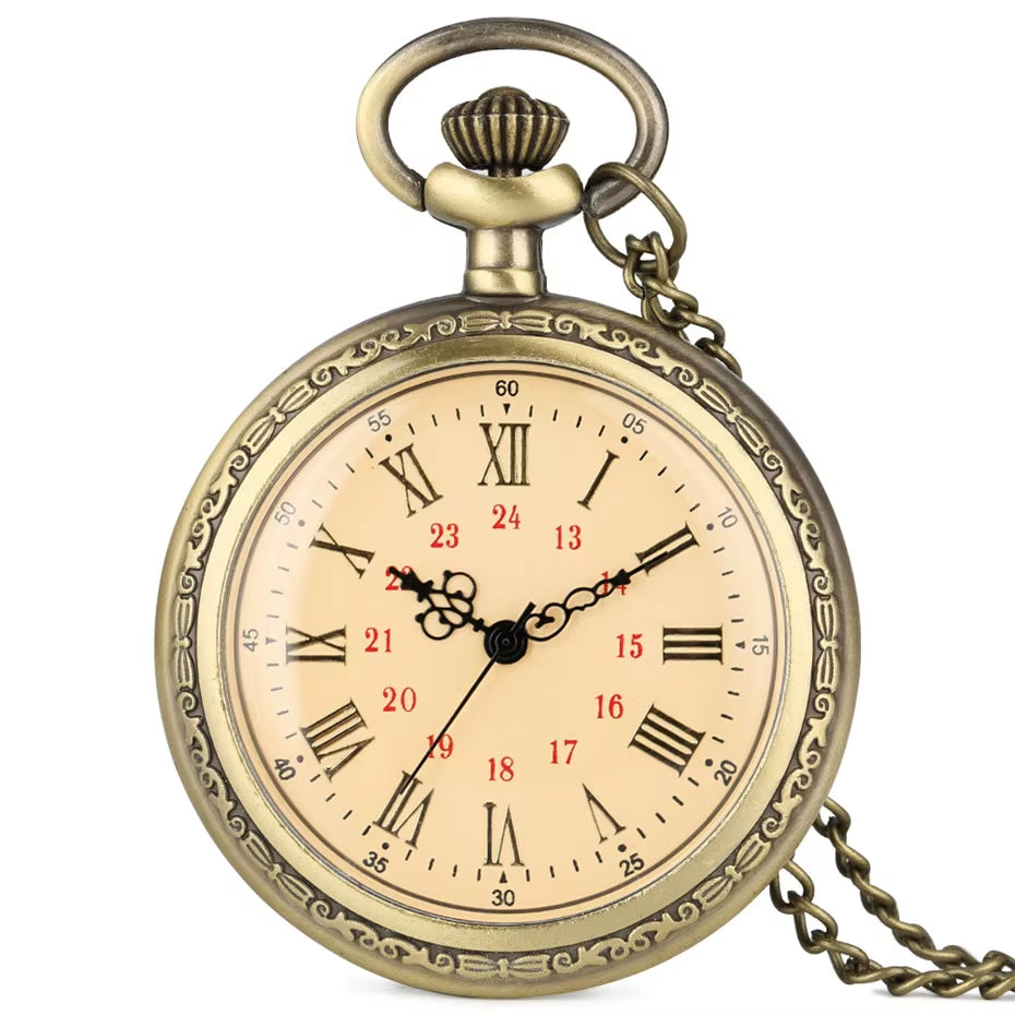 Ntique Style Bronze Pendant Watch with Asymmetrical Dial and Ornate Openwork Case Design for Men Available at Wholesale Prices