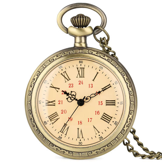 Ntique Style Bronze Pendant Watch with Asymmetrical Dial and Ornate Openwork Case Design for Men Available at Wholesale Prices