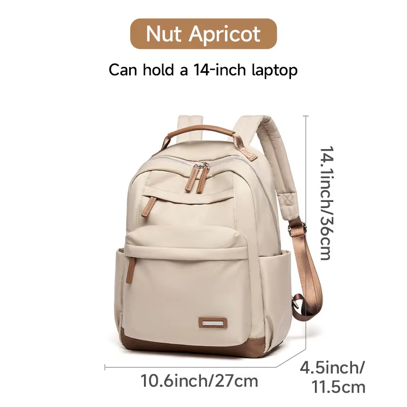 Simradia Oxford Waterproof Lady Backpack 14 Inch Laptop Backpacks for Women Simple Travel Bag School Backpack for Girls