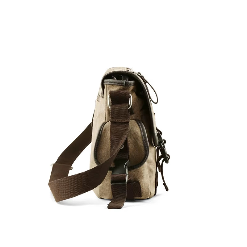 Wholesale Large Capacity Canvas Messenger Bags Unisex Laptop Shoulder Bags for Men Vintage Briefcase