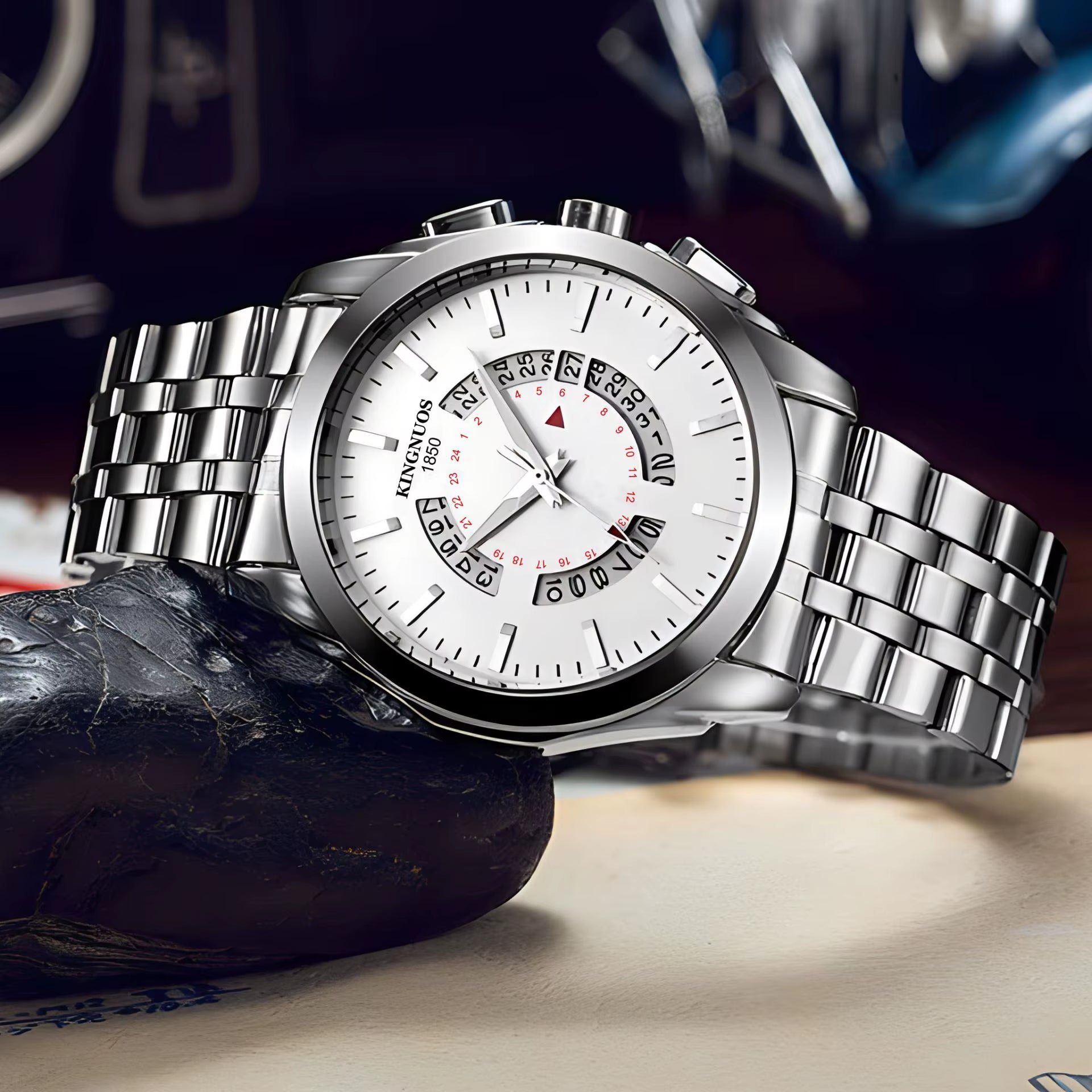 2025 Fashion Men'S Luxury Men'S Watch Calendar Multi Functional Business Men'S Quartz Watch