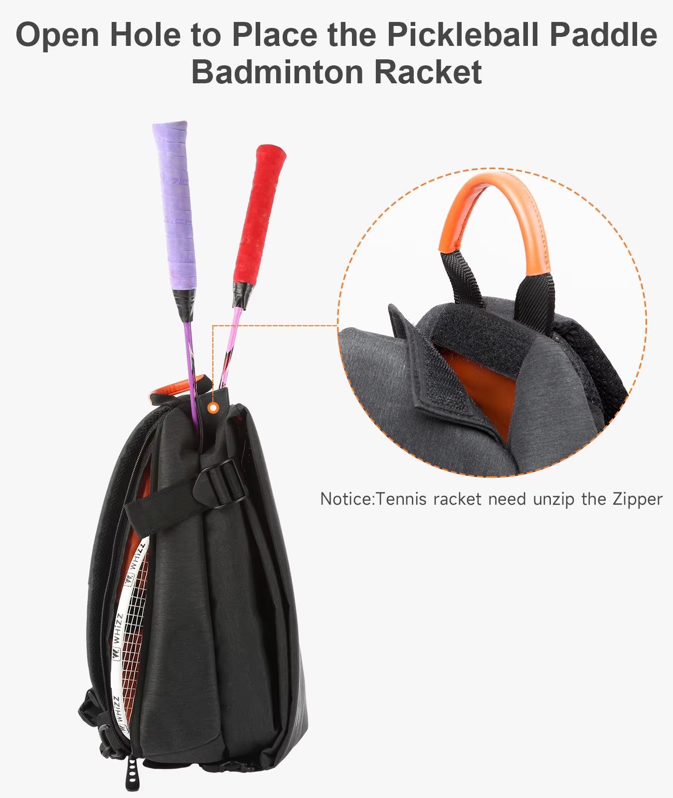 MOYYI Crossbody Bags for Men Sling Backpack Travel Hiking Pickleball Paddle Bag