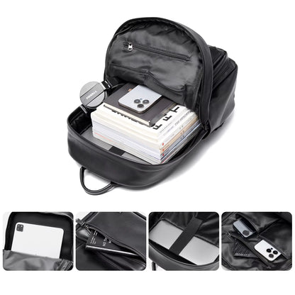 Eco-Friendly PU Leather Backpack Bags for Men Business Leather Laptop Travel Backpack