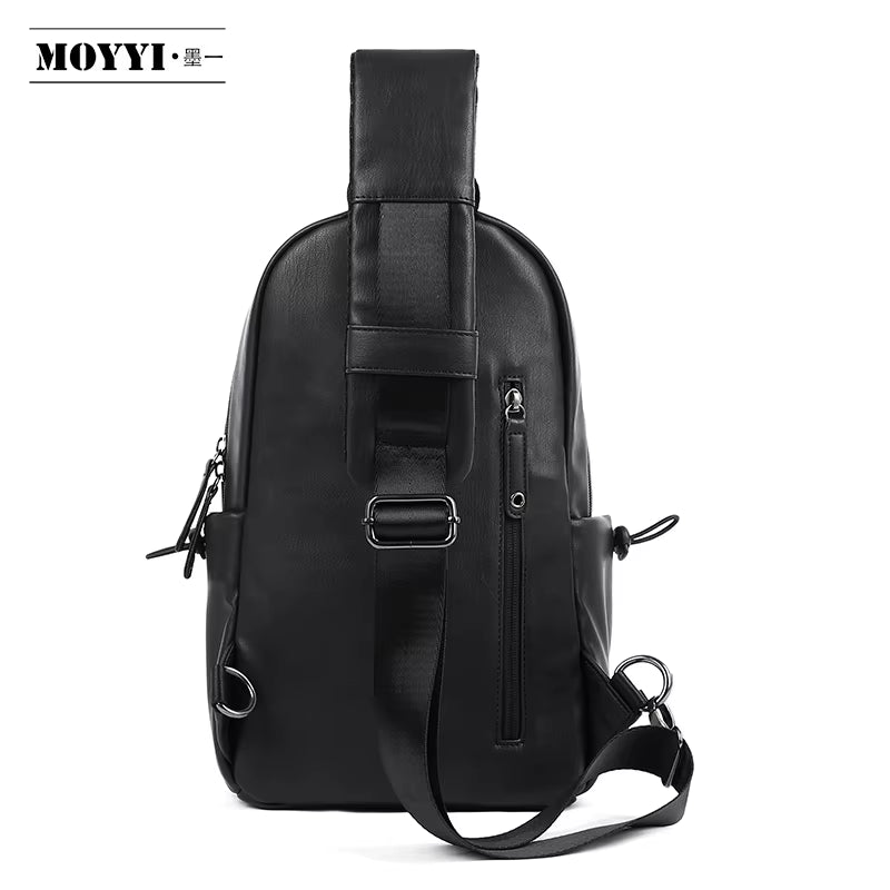 PU Leather Waterproof Mobile Phone Crossbody Bag Messenger Shoulder Bags Custom Chest Bag for Men