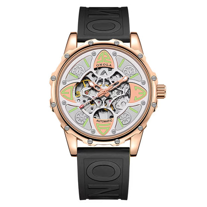 ONOLA 3833 Customized Watch Top Brand Fashion Business Dress Men Watch Luxury Automatic Skeleton Watch