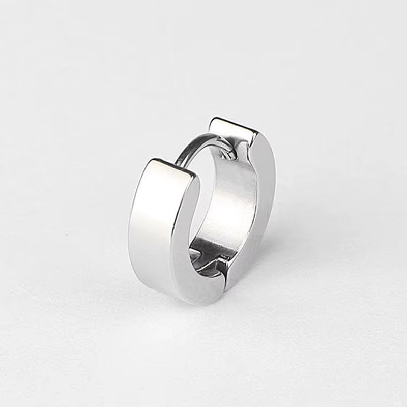 Minimalist 18K Gold Plated Jewelry Stainless Steel Hoop Chunky Earrings Fashion Women Huggie Earrings