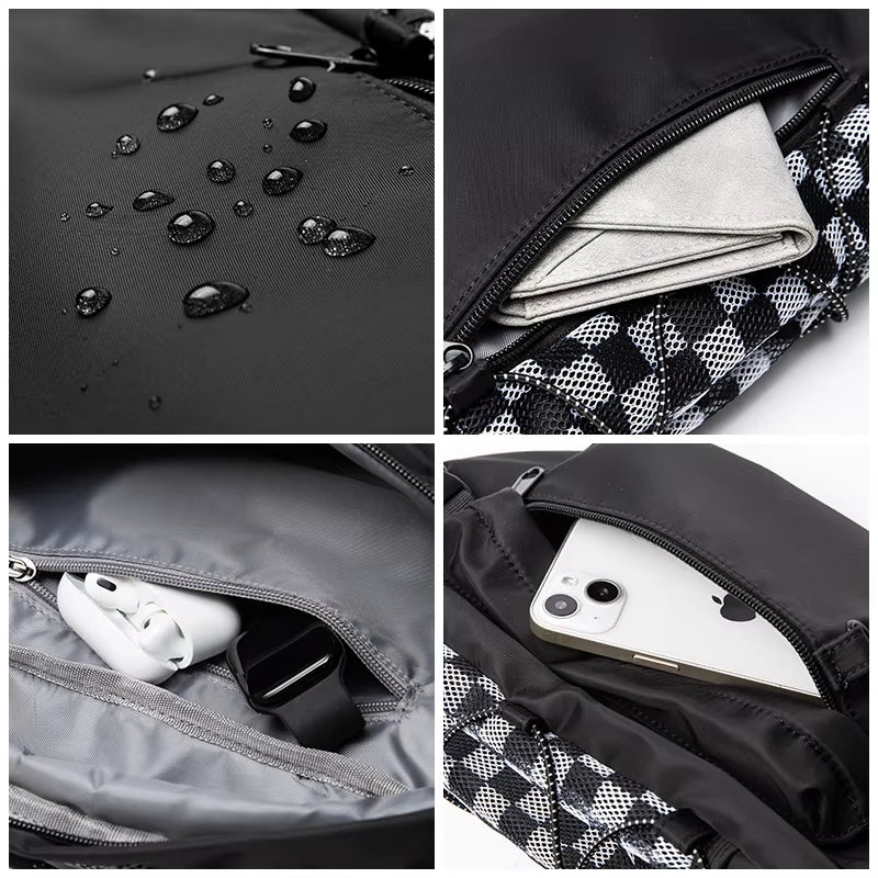 MOYYI Oxford Travel Sport Waist Bags for Men Shoulder Bags Men Crossbody Bags