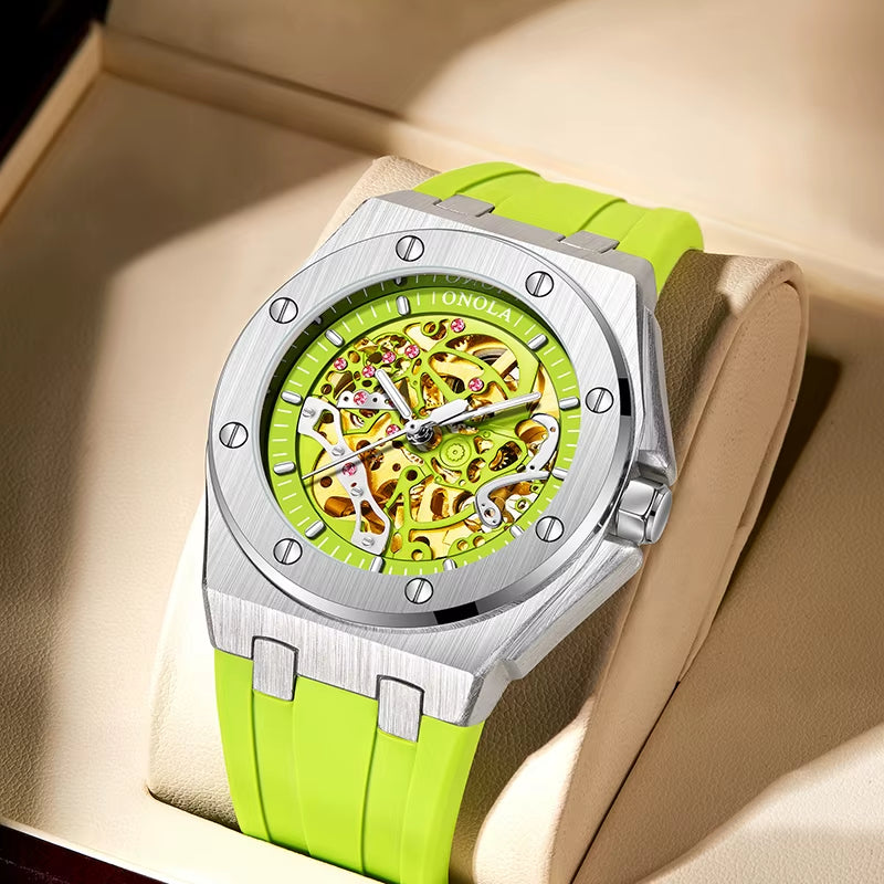 ONOLA 3834 Watch Men Luxury Brand Tourbillon Automatic Mechanical Watches Wristwatches Mechanical Customized Watches for Men