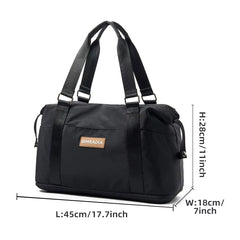 SIMRADIA Expandable Handbags Airplane Friendly Oxford Custom Duffel Travel Bag Water Resistant Outdoor Sports Gym Bag for Men