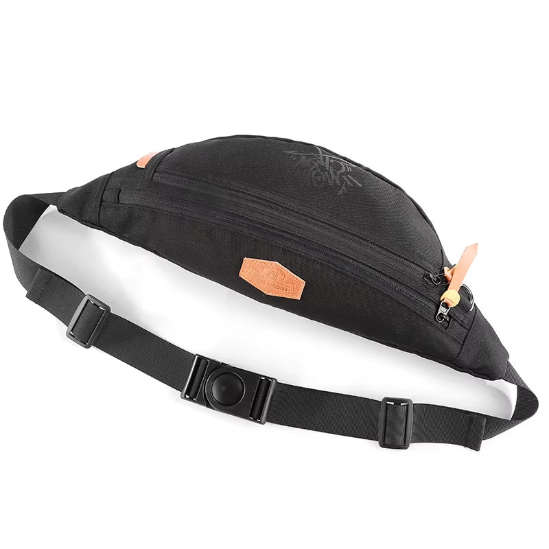Waterproof Crossbody Shoulder Bag Leather Waist Bag Rinoneras Sacs Banane Women Mens Water Proof Polyester Waist Bag Big Zipper