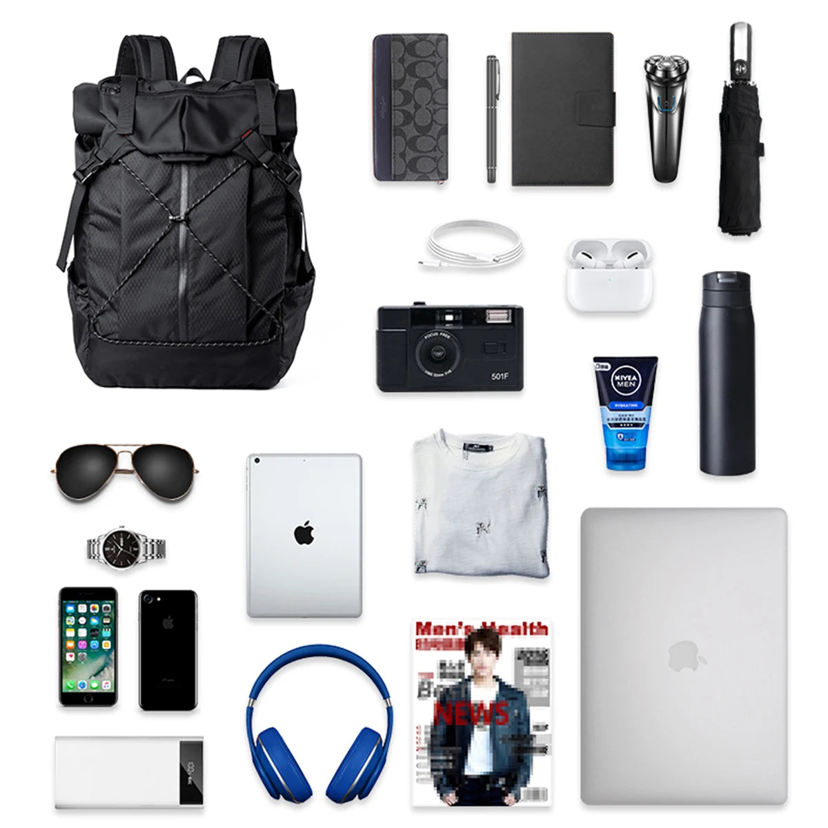 Large Capacity Men Laptop Backpack Bags for Men Outdoor Travel Backpack