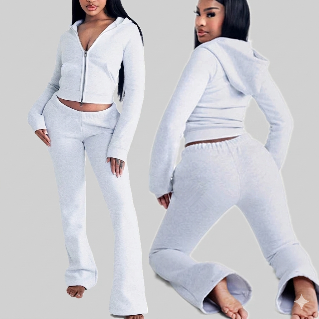 Ensemble veste courte et legging évasé pour femme
