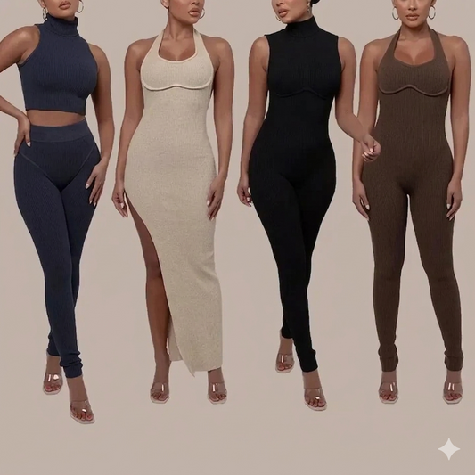 Damen Crop-Top und Leggings Trainings-Set