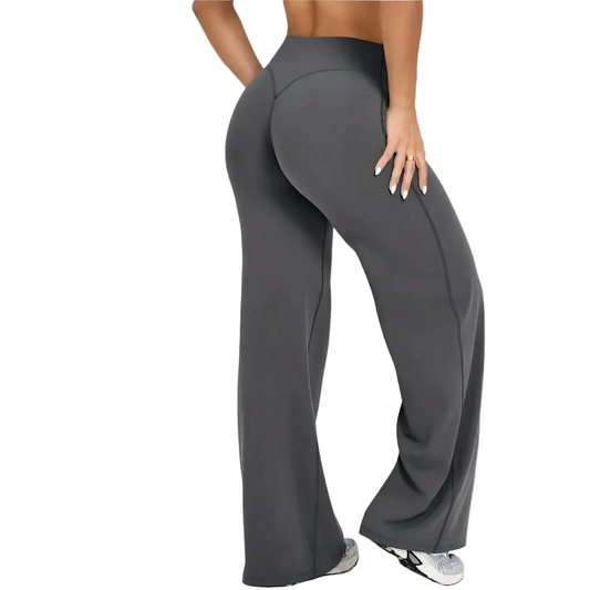 Damen Hochtaillierte Flared-Yoga-Loungehose