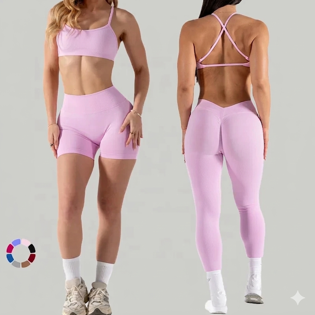 Ensemble de Yoga 3 pièces pour femmes, vêtements de sport, gilet de Fitness, haut court et Leggings taille haute, short d'entraînement