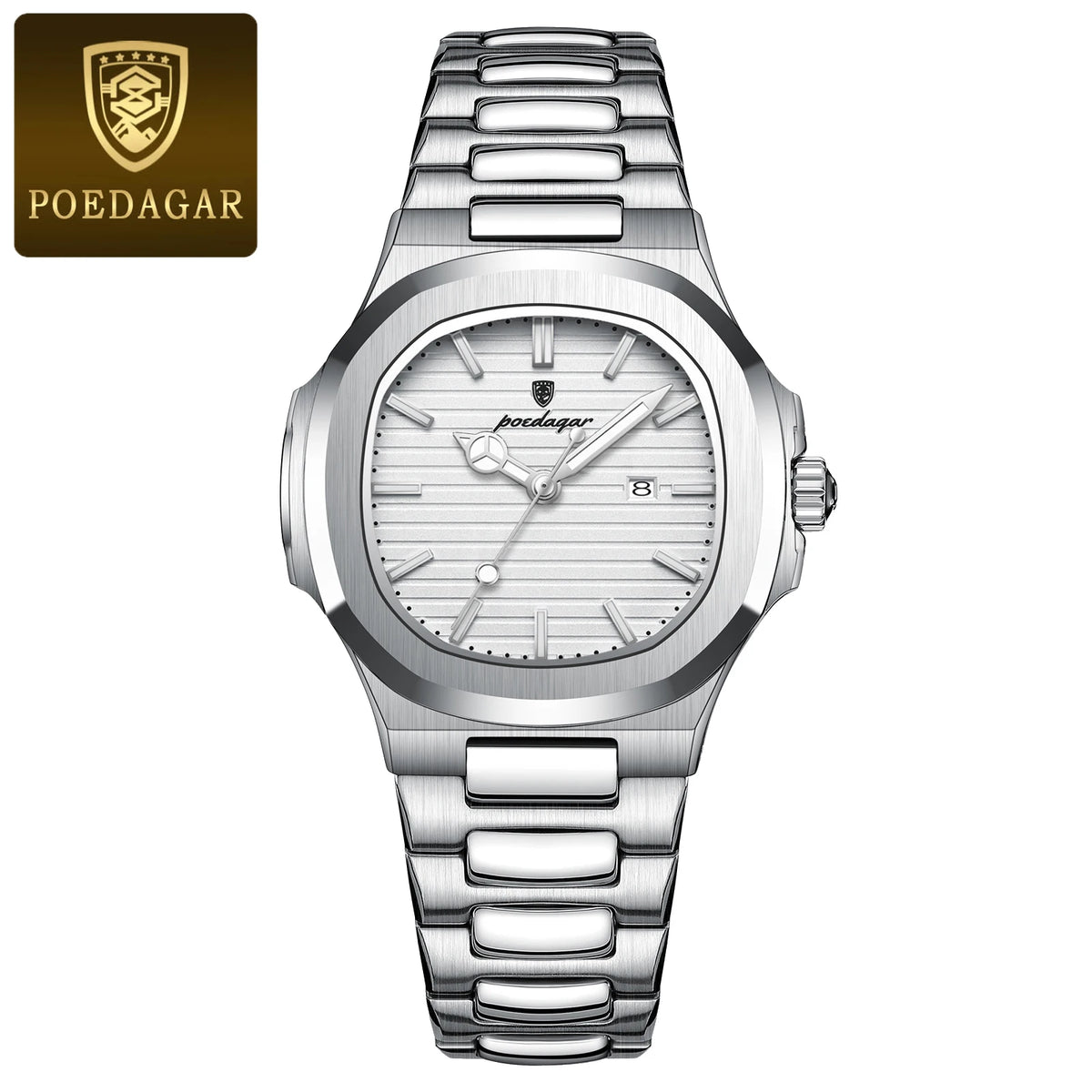 Poedagar 789 Women's Luxury Quartz Watch – Stainless Steel Band, Waterproof, Luminous, Date