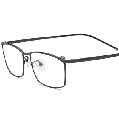 Square Titanium Optical Glasses Frame Japanese Style - Gray - MCROONS