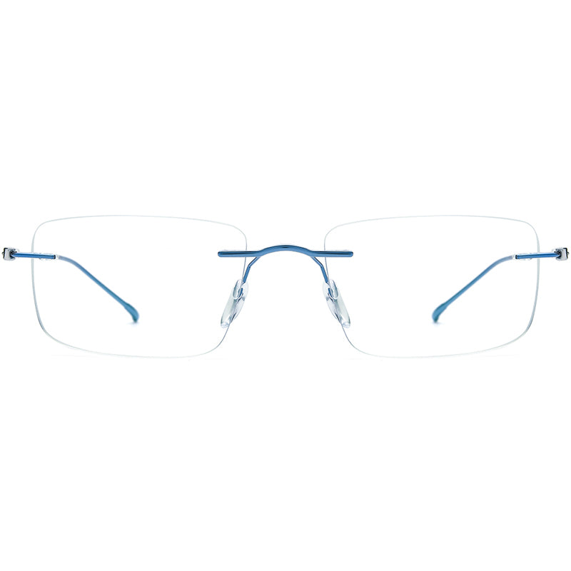 Frameless Square Titanium Optical Glasses - MCROONS - front view