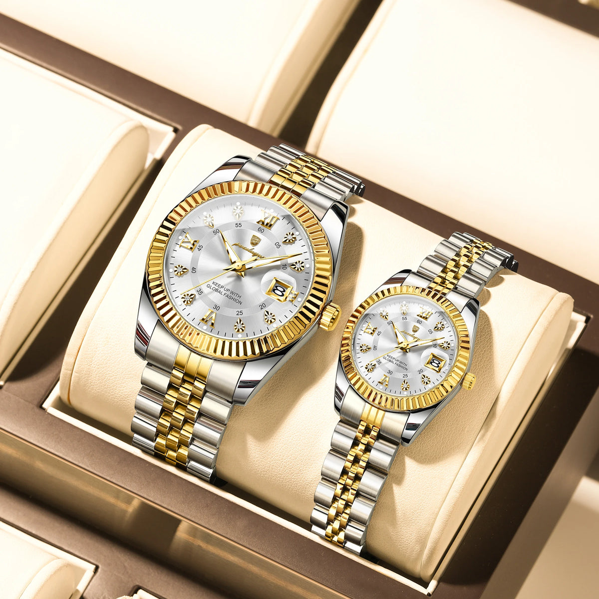 Poedagar CP910780 Women's Luxury Quartz Watch – Stainless Steel Band, Waterproof, Luminous, Date
