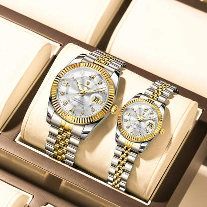 Poedagar CP910780 Women's Luxury Quartz Watch – Stainless Steel Band, Waterproof, Luminous, Date