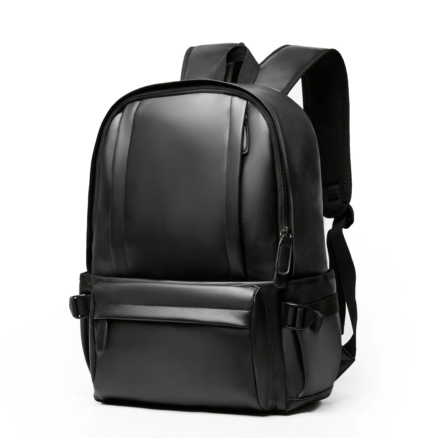 Waterproof PU Leather Bags for Men'S Backpack Bag School Leather Laptop Backpack