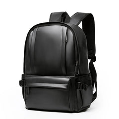 Waterproof PU Leather Bags for Men'S Backpack Bag School Leather Laptop Backpack