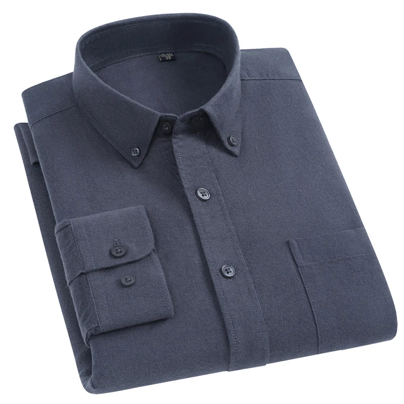 Men's Breathable Anti-Wrinkle Cotton Dress Shirt