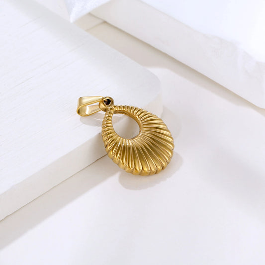 Olivia 18K New Design Trendy Hoop Pendant Vintage Italian Charm for Necklace Stainless Steel Fine Jewelry for Jewelry Making