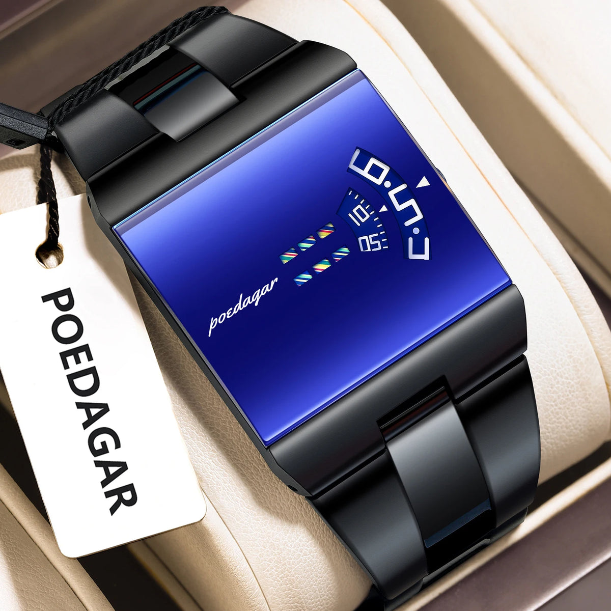 Poedagar 857 Men's Luxury Quartz Watch – Stainless Steel Band, Waterproof