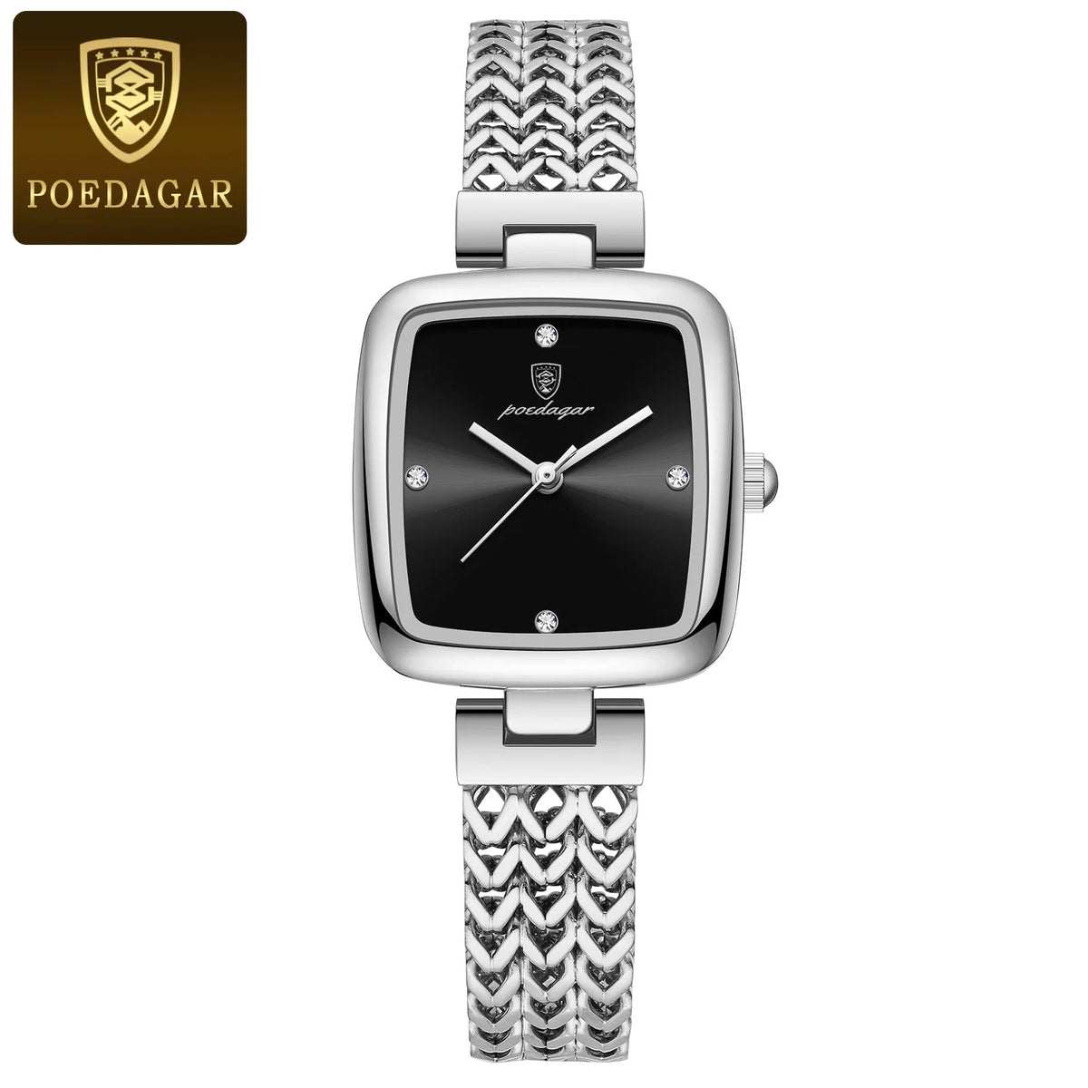 Poedagar 768 Women's Luxury Quartz Watch – Stainless Steel Band, Waterproof, Luminous
