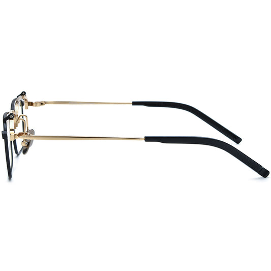 Flip-Up Square Titanium Optical Glasses Frame - MCROONS - side view