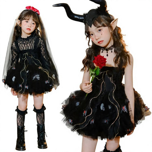 Halloween Childrens Ghost Bride Witch Butterfly Fairy Costume