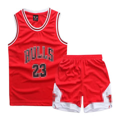 Summer New Quick Drying Sportswear Sleeveless Mesh Breathable Tracksuit for Boys and Girls