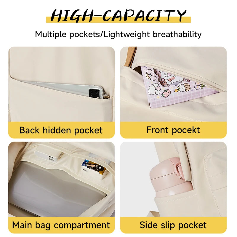 Fashion Waterproof Men'S 14 Inch Laptop Backpack Casual Travel Anti-Theft Backpacks Outdoor Rucksack for Men Women School Bag